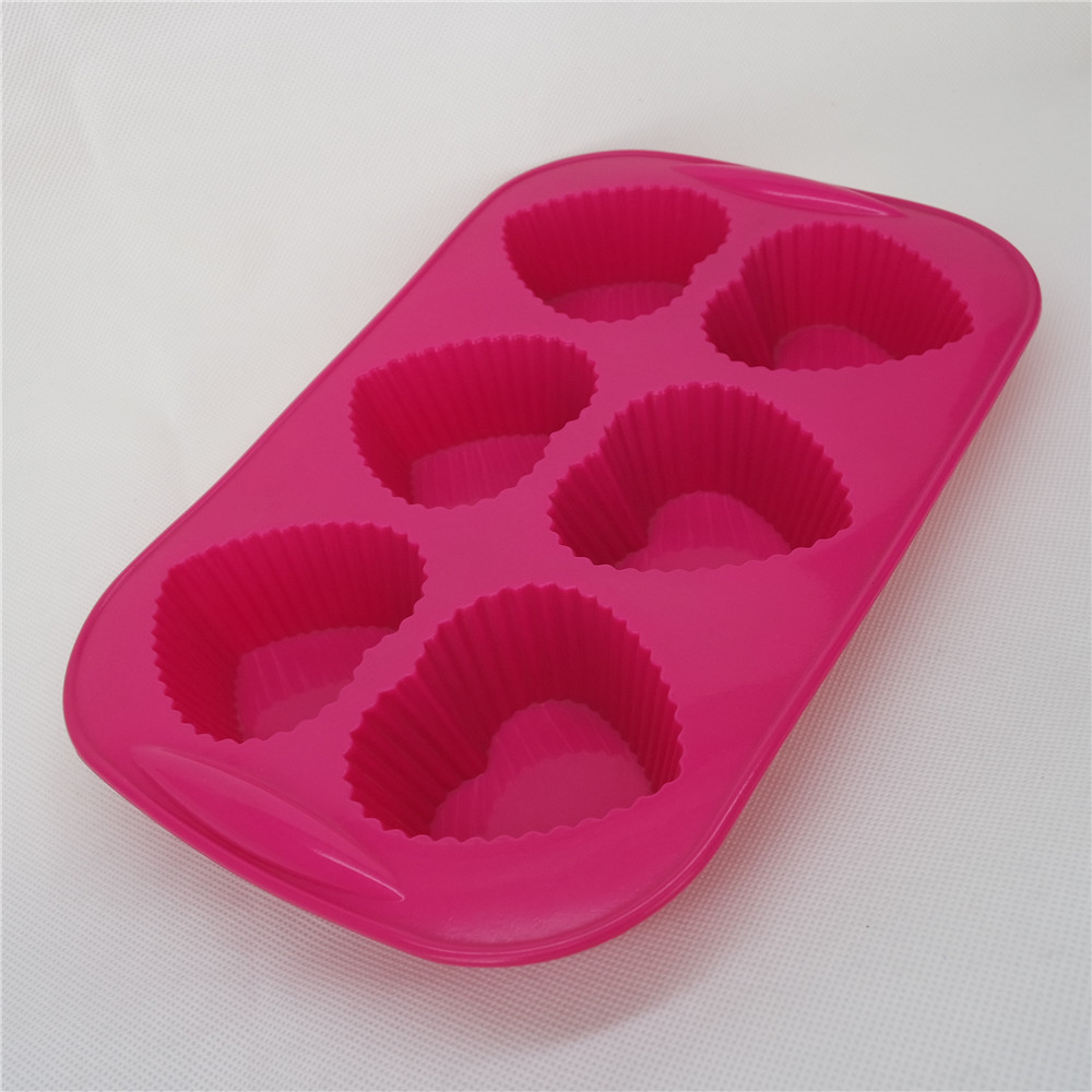 CXKP-2009d	Silicone Bakeware -6 cavity heart