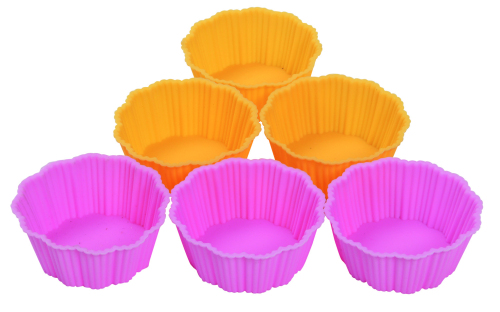 CXBC-6003x	Silicone baking cup-  mini Flower 6pcs set