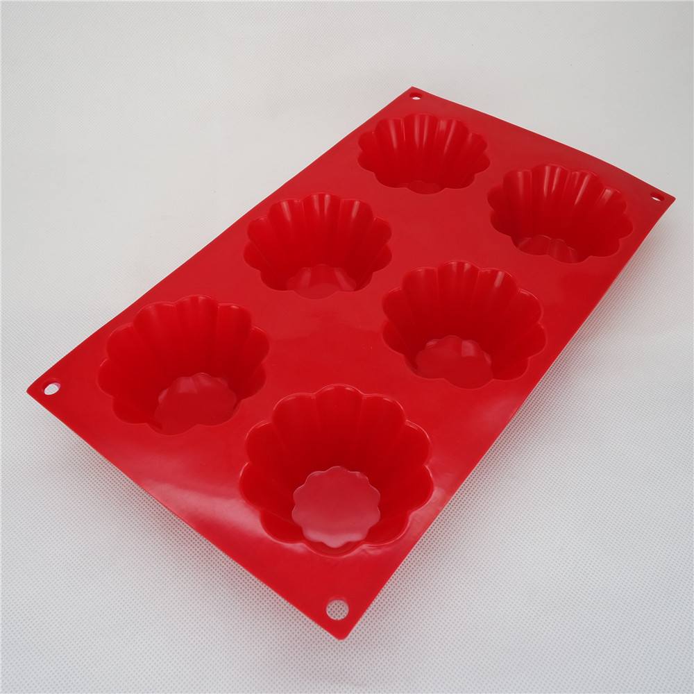 CXKP-3054a Silicone Bakeware - 6 pc Silicone daisy Pan