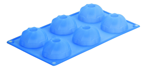 CXKP-3054	Silicone Bakeware - 6 pc Silicone Mini Fluted Trois Pan