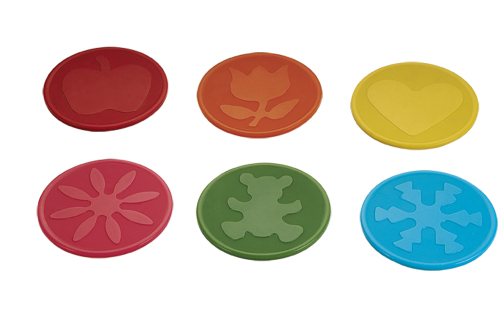 CXBD-4004 Silicone cup coaster with heart pattern